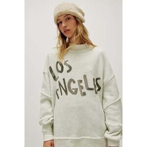 Free People x Ragabond Los Angeles City Dreams Sweatshirt Size L NWT Msrp $198